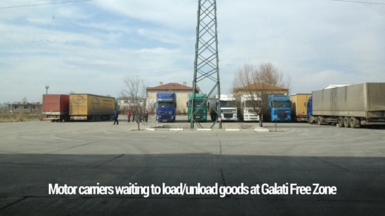 Motor carriers at Galati Free Zone